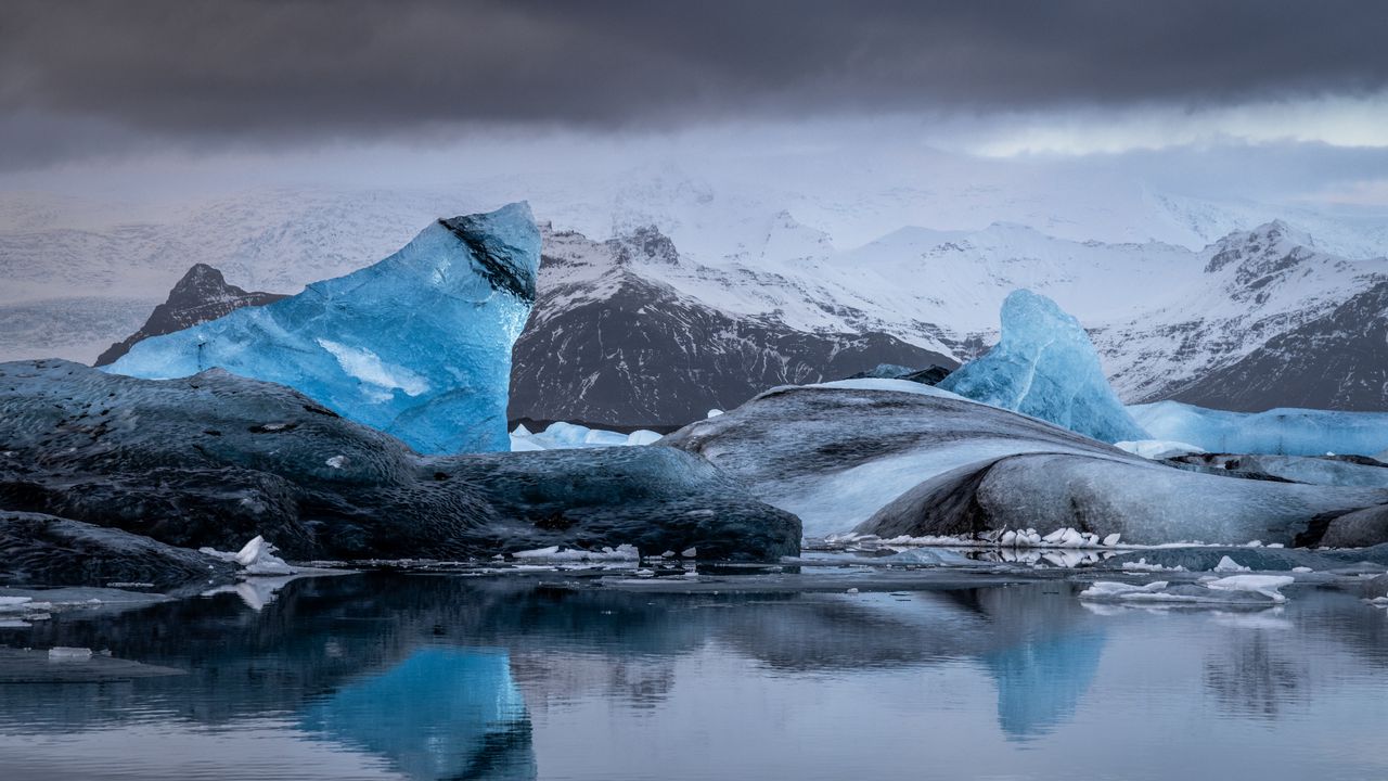 Wallpaper glaciers, ice, lake, landscape, nature