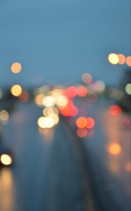 Preview wallpaper glare, blur, lights, evening