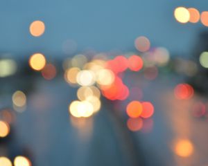 Preview wallpaper glare, blur, lights, evening