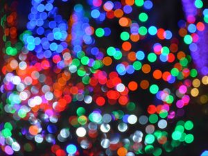 Preview wallpaper glare, bokeh, circles, bright, colorful