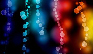 Preview wallpaper glare, bokeh, circles, colorful, blur