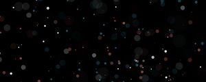 Preview wallpaper glare, bokeh, circles, colorful, dots, dark