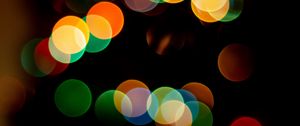 Preview wallpaper glare, bokeh, colorful, circles, rainbow