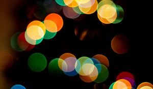 Preview wallpaper glare, bokeh, colorful, circles, rainbow