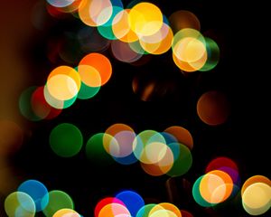 Preview wallpaper glare, bokeh, colorful, circles, rainbow