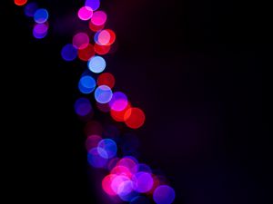 Preview wallpaper glare, bokeh, colorful, lights, blur