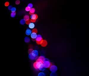 Preview wallpaper glare, bokeh, colorful, lights, blur