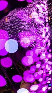 Preview wallpaper glare, bokeh, purple, circles