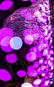 Preview wallpaper glare, bokeh, purple, circles