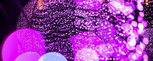 Preview wallpaper glare, bokeh, purple, circles