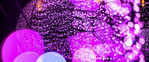 Preview wallpaper glare, bokeh, purple, circles