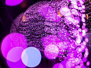 Preview wallpaper glare, bokeh, purple, circles