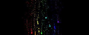 Preview wallpaper glare, bokeh, rainbow, colorful, glowing, dark