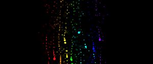 Preview wallpaper glare, bokeh, rainbow, colorful, glowing, dark