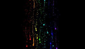 Preview wallpaper glare, bokeh, rainbow, colorful, glowing, dark