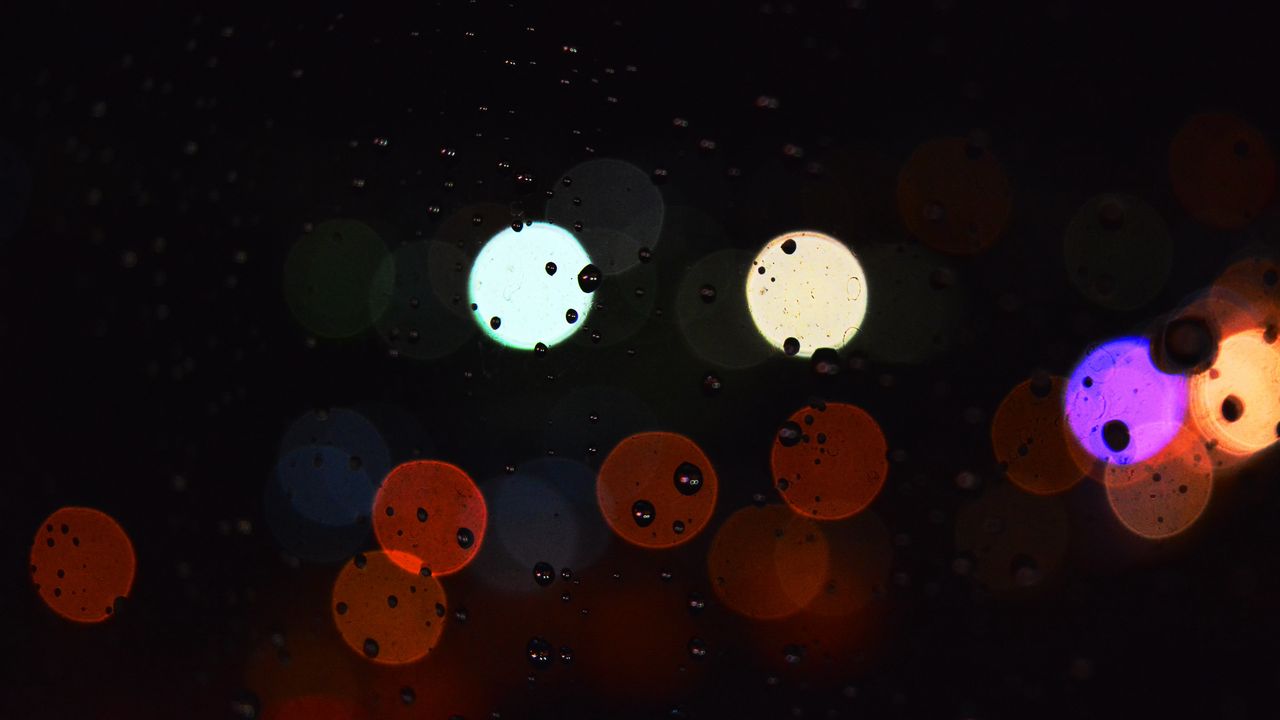 Wallpaper glare, circles, background, surface, drops