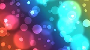 Preview wallpaper glare, circles, background, colorful, bright