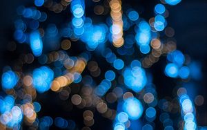 Preview wallpaper glare, circles, blue, blur