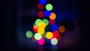 Preview wallpaper glare, circles, bokeh, colorful, abstraction, blur