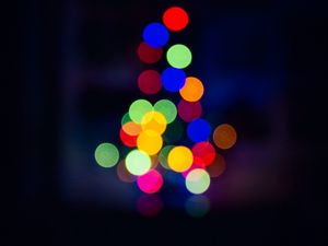 Preview wallpaper glare, circles, bokeh, colorful, abstraction, blur