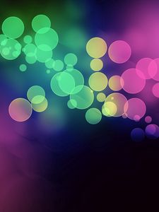 Preview wallpaper glare, circles, colorful, bright, light