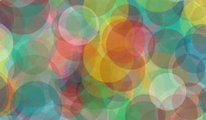 Preview wallpaper glare, circles, colorful, delicate