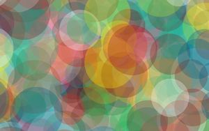 Preview wallpaper glare, circles, colorful, delicate