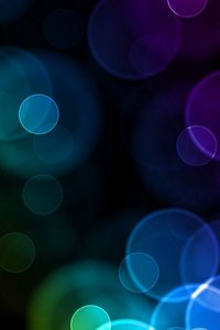 Preview wallpaper glare, circles, colorful, shape, size