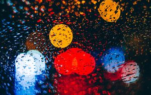 Preview wallpaper glare, circles, drops, colorful