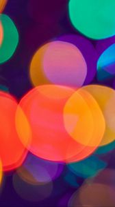 Preview wallpaper glare, circles, spots, blur, multi-colored