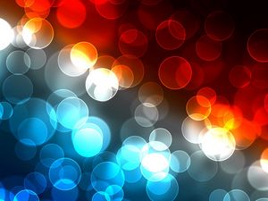 Preview wallpaper glare, colorful, circles, light