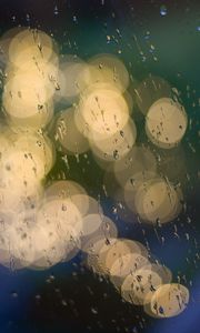 Preview wallpaper glare, drops, glass, rain