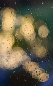 Preview wallpaper glare, drops, glass, rain