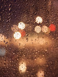Preview wallpaper glare, drops, glass, rain, macro