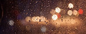 Preview wallpaper glare, drops, glass, rain, macro