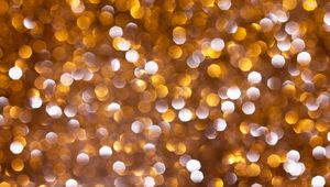 Preview wallpaper glare, gold, bokeh, circles, glitter