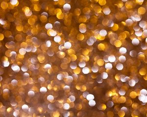 Preview wallpaper glare, gold, bokeh, circles, glitter