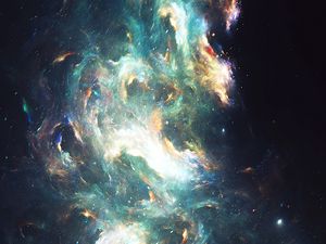 Preview wallpaper glare, light, abstraction, cloud, nebula
