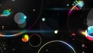 Preview wallpaper glare, light, luster, circles, shapes