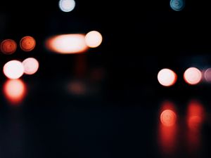Preview wallpaper glare, lights, bokeh, blur, dark