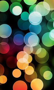 Preview wallpaper glare, lots, circles, colorful, light