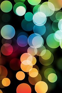 Preview wallpaper glare, lots, circles, colorful, light