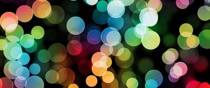 Preview wallpaper glare, lots, circles, colorful, light