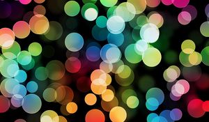 Preview wallpaper glare, lots, circles, colorful, light