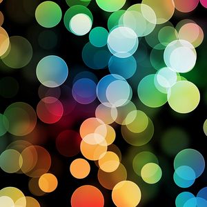 Preview wallpaper glare, lots, circles, colorful, light