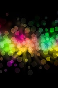 Preview wallpaper glare, rainbow, circles, background