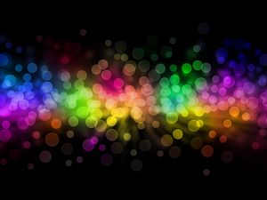 Preview wallpaper glare, rainbow, circles, background