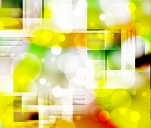 Preview wallpaper glare, squares, circles, colorful, color