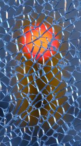Preview wallpaper glass, broken, transparent, macro, blue