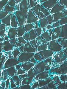 Preview wallpaper glass, cranny, broken, shards, texture, blue